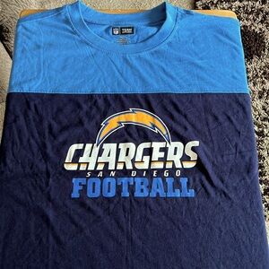 NFL team apparel 6x large big 100% cotton light blue navy golden white tee